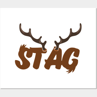 Stag wedding party Posters and Art